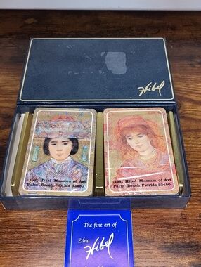 1981 VINTAGE Edna Hibel MUSEUM OF ART Playing Cards 2 Decks Sealed